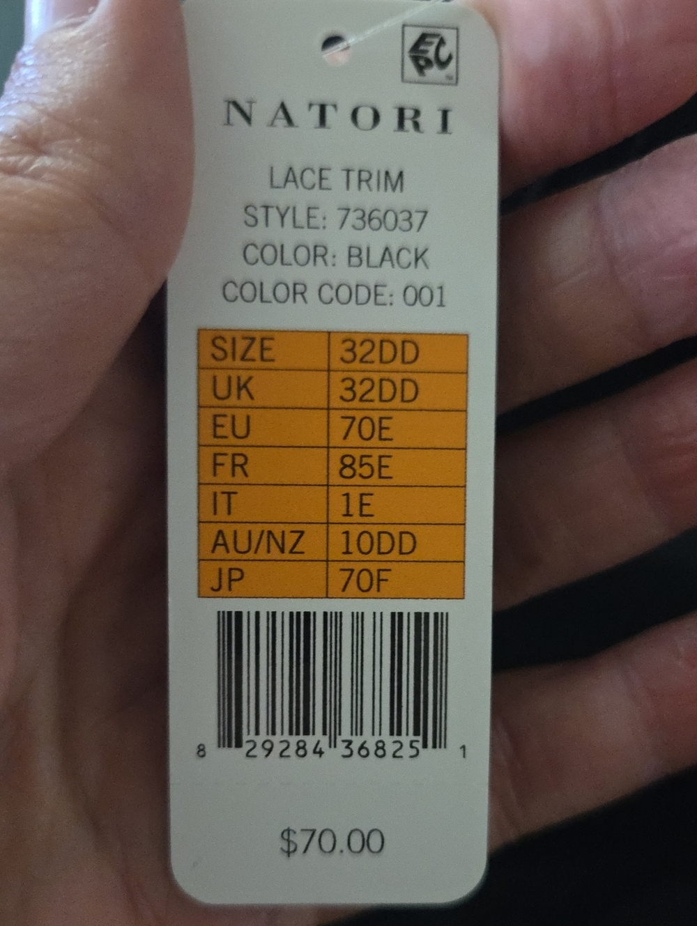 Natori Black Lace-Trim Bra - Picture 3 of 3